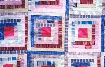 Large Blue and Pink Patchwork